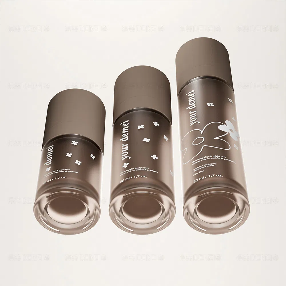 Refillable Glass Airless Lotion Bottle for Serum Bottle with Pump Skincare Bottles Glass Jar 15ml 30ml 50ml 100ml