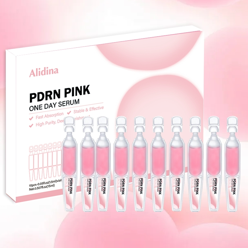 Pdrn Pink Single Use Serum Moisturizing Hydrating Niacinamide Collagen Peptides Korean Skincare One-Day Pdrn Pink Drop Ampoule