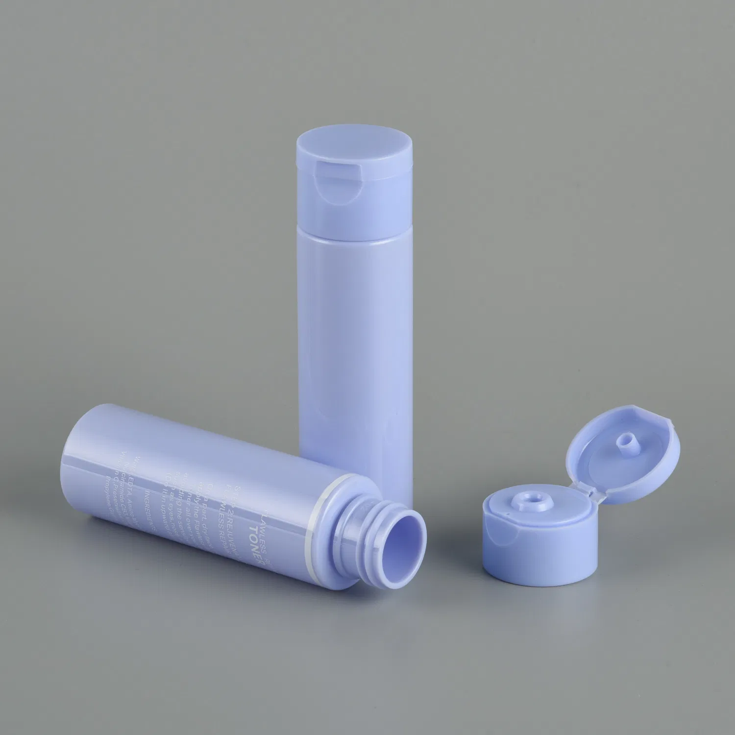 50ml 100ml Pet Transparent Facial Toner Cosmetic Bottle with Double Layer Screw Cap