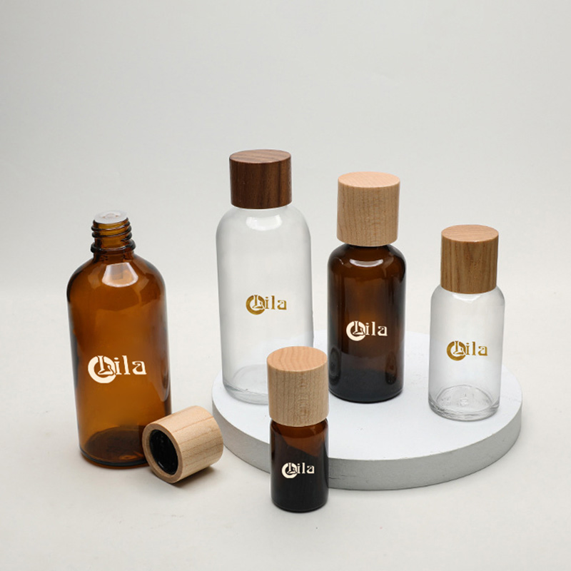 New Custom Square Golden Essence Dropper Essential Oil Bottle Square Glass Bottle with Serum Dropper 100ml 50ml 30ml