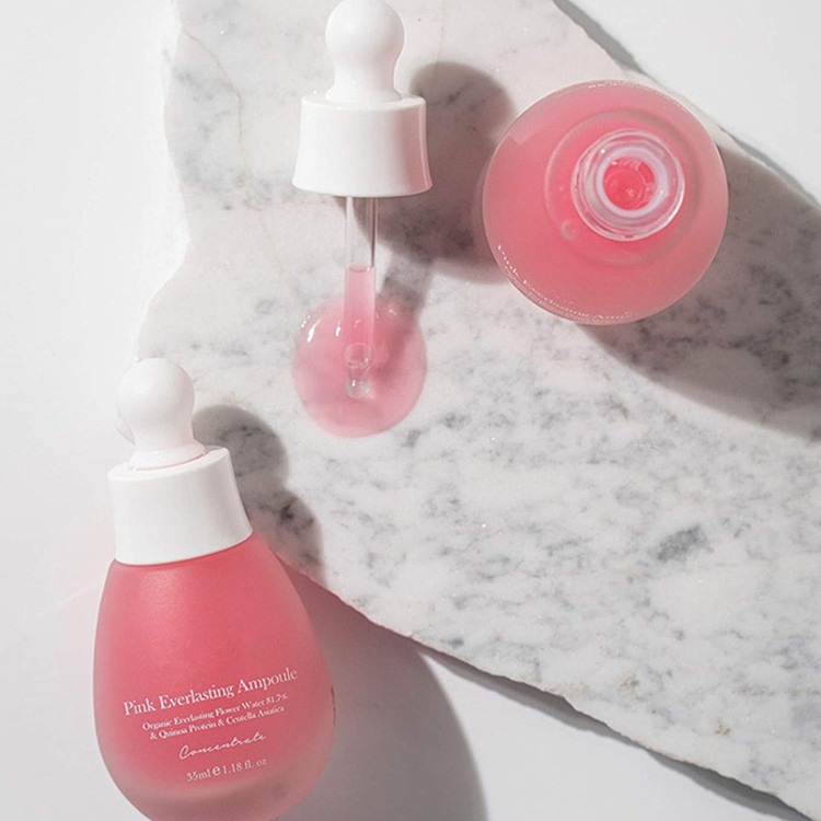 Natural Vegan Skincare Organic Pink Everlasting Ampoule for Dull Skin