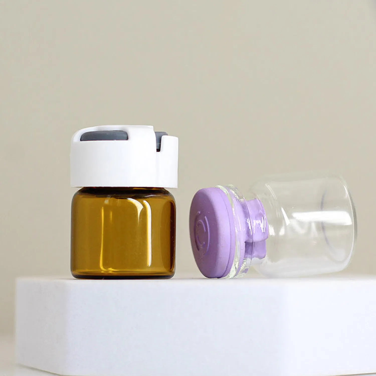 High Quality 5ml Empty Amber Mini Tubular Cosmetic Glass Bottle Glass Vial