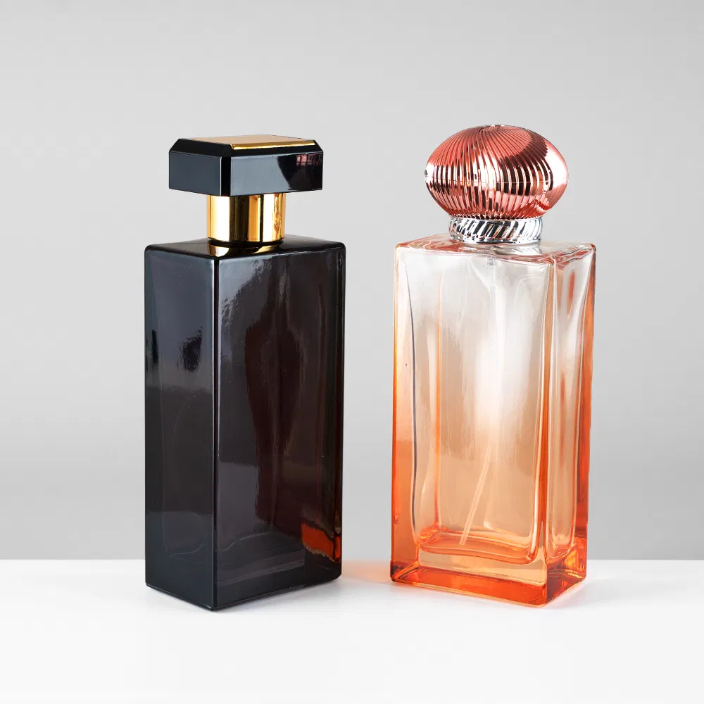 Custom Logo Zamac Cap Designer Gradient Colors Glass Empty Perfume Bottles with Box Packaging