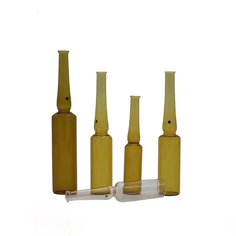 1ml 2ml 5ml Pharmaceutical Skincare Amber Glass Ampoule for Anti-Aging Serum