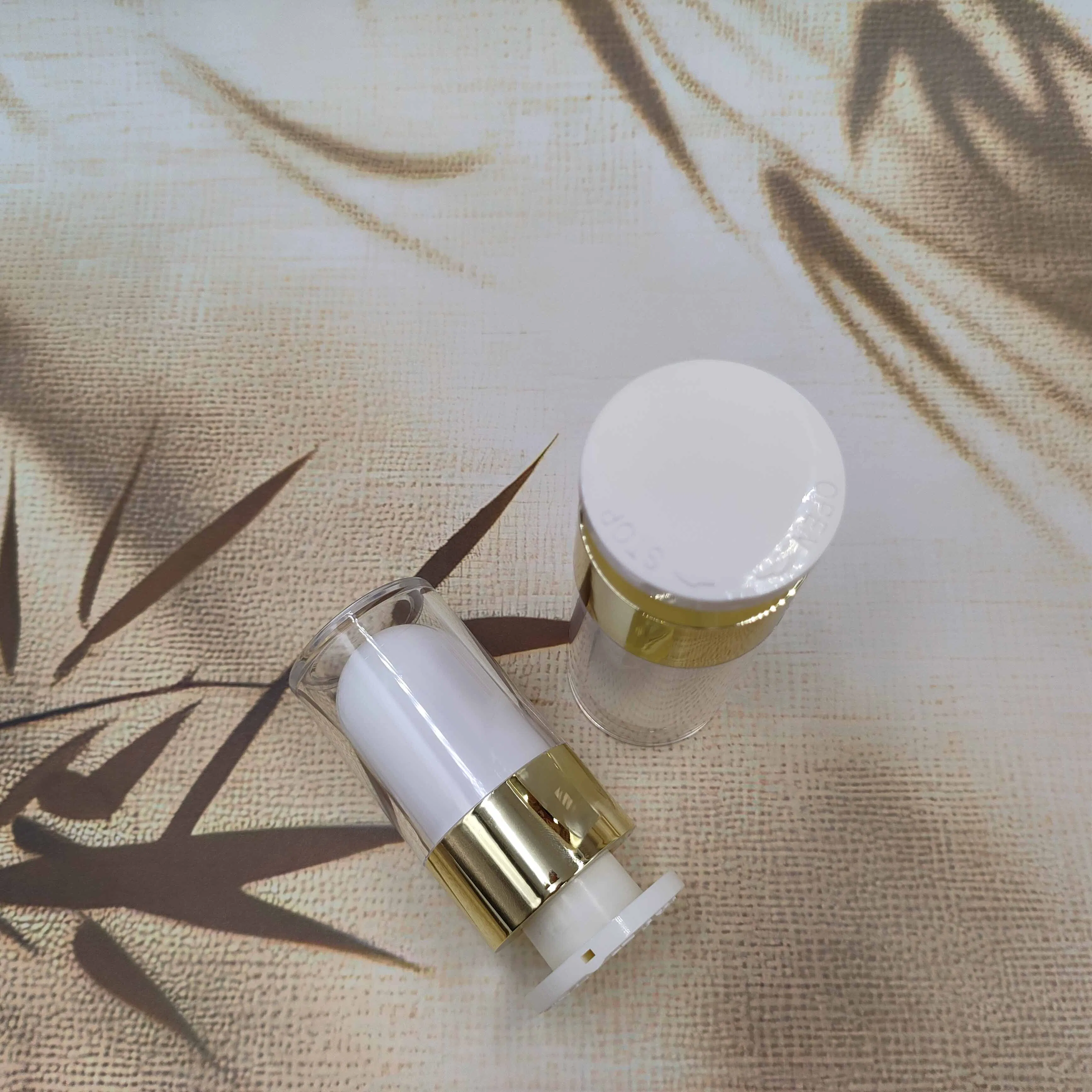 15ml 30ml 50ml Plastic Airless Pump Lock Cosmetic Vacuum Lotion Bottle