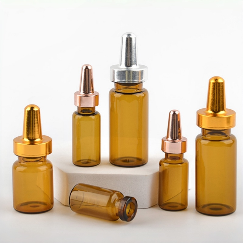 Wholesale Amber Clear Borosilicate Tubular Glass Vial Ampule Cosmetic Packaging Empty Bottle Skincare Freeze-Dried