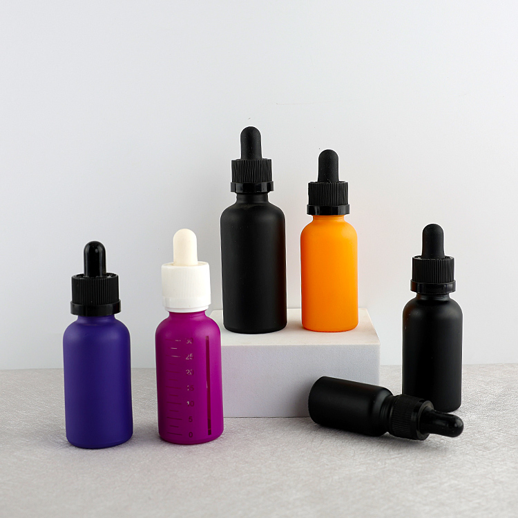 1ml 2ml 3ml 5ml Empty Cosmetic Sample Vial Clear White Black Mini Glass Dropper Bottle Essential Oil Serum Bottle with Pipette