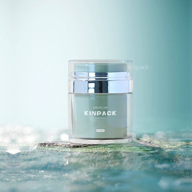 Empty 15g 30g 50g 75g Eye Cream Lotion Container White Acrylic as Powder Jars Double Wall Cosmetic Airless Pump Jar