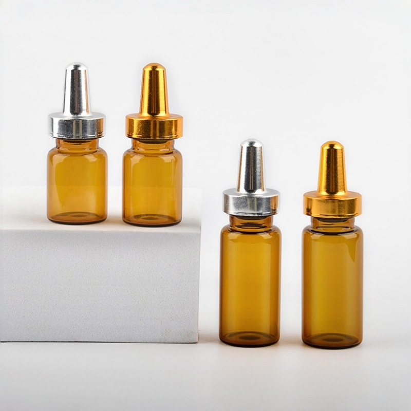 Wholesale Amber Clear Borosilicate Tubular Glass Vial Ampule Cosmetic Packaging Empty Bottle Skincare Freeze-Dried