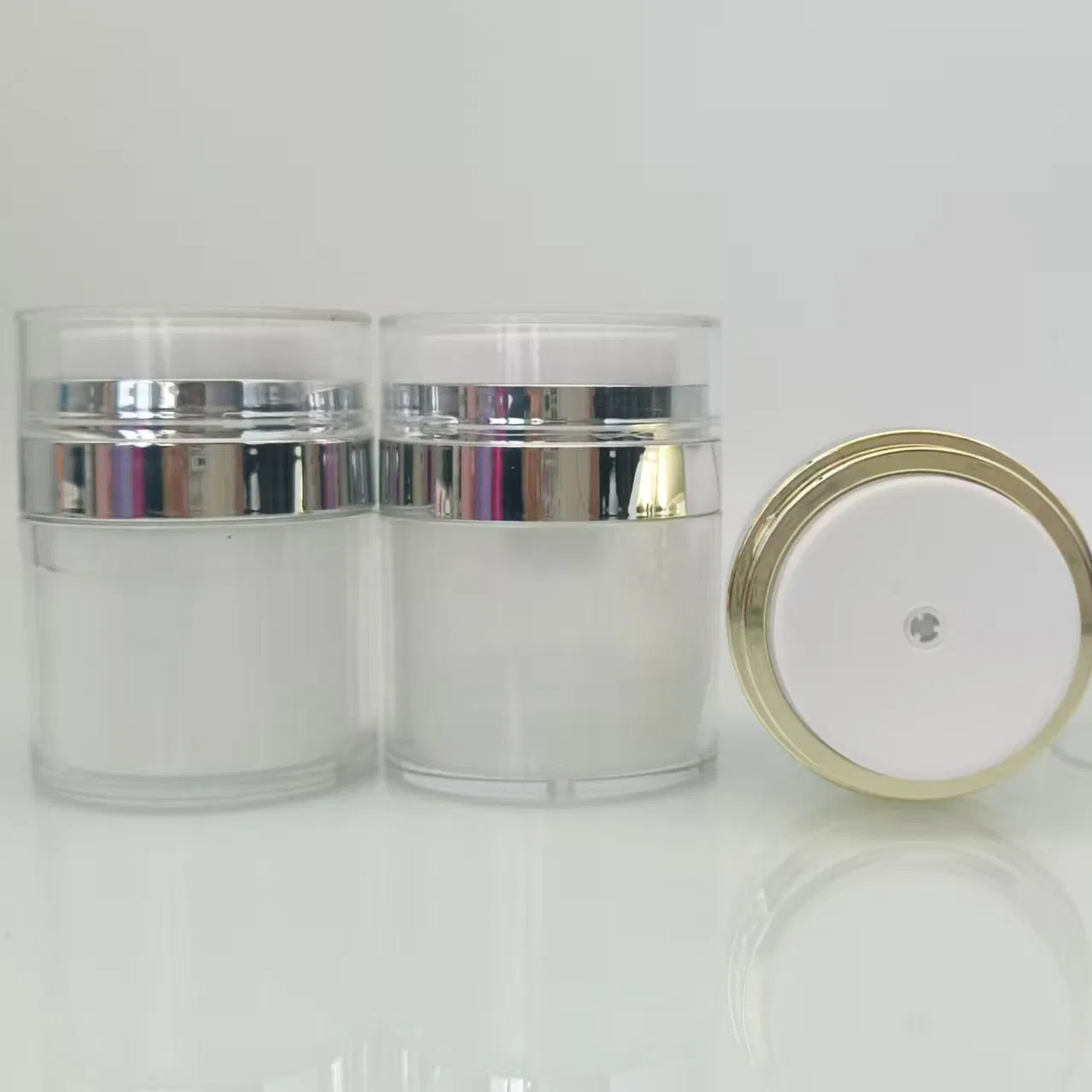 15ml 30ml 50ml Refillable Cream Jar Vacuum Bottle Travel Size Empty Container Cream and Lotion Airless Pump Jar