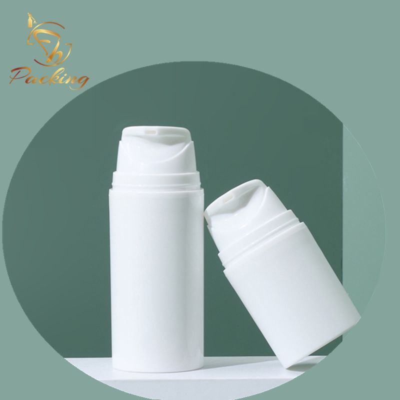 Cosmetic Skincare 30ml 50ml 100ml PP White Airless Pump Press Bottle