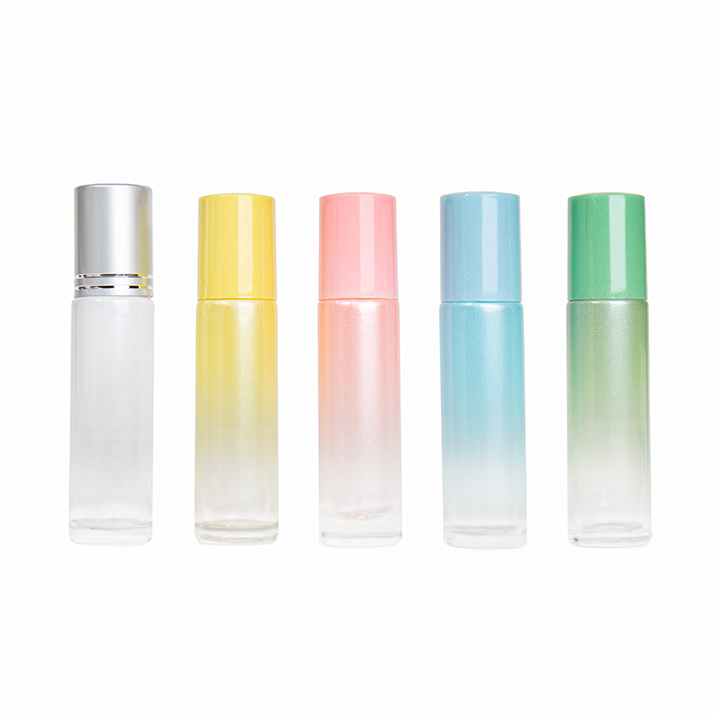 10ml Colorful Perfume Roll on Bottle with Glass/Metal Ball Roller for Deodorant Essential Oil