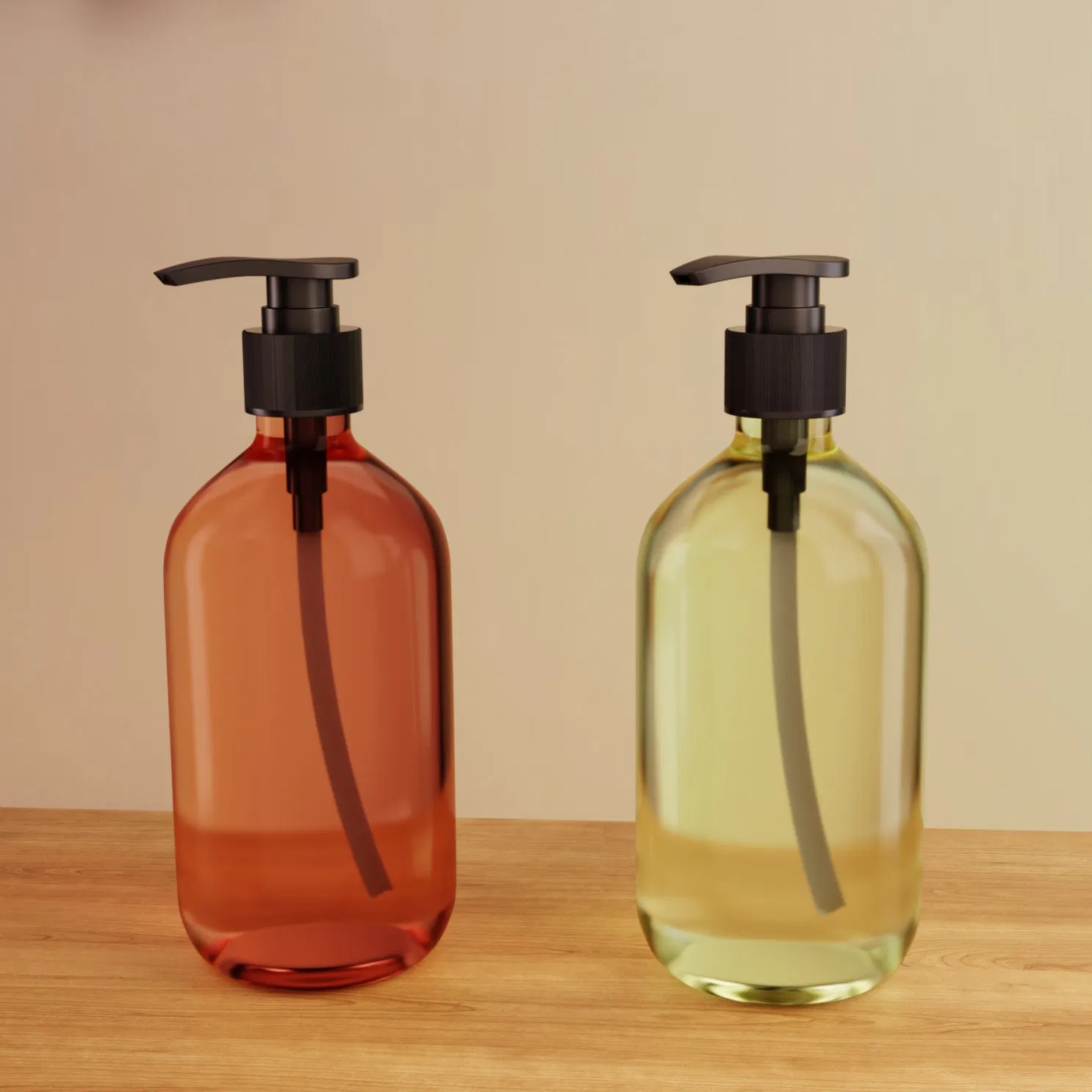High Quality Glossy/Matte Pet/PETG Lotion Pump Bottles for Body Wash/Hand Sanitizer