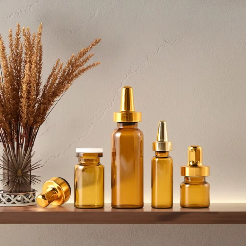 Wholesale Amber Clear Borosilicate Tubular Glass Vial Ampule Cosmetic Packaging Empty Bottle Skincare Freeze-Dried