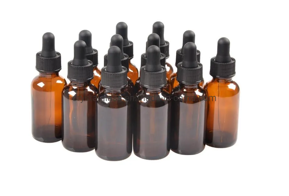 Matte Black Glass Serum Bottle 4
