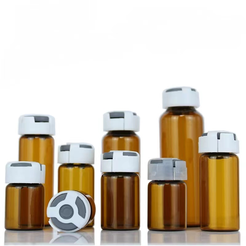 5ml Cosmetic Packaging Amber Clear Glass Vials with Tear off Cap