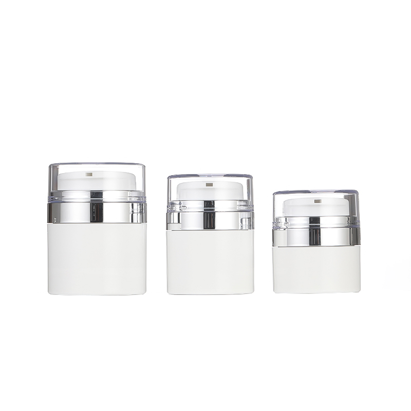 Luxury 15g 30g 50g 1oz Personal Care Cream Airless Jar Plastic Airless Bottle Jar Refillable Cosmetic Airless Pump Jar