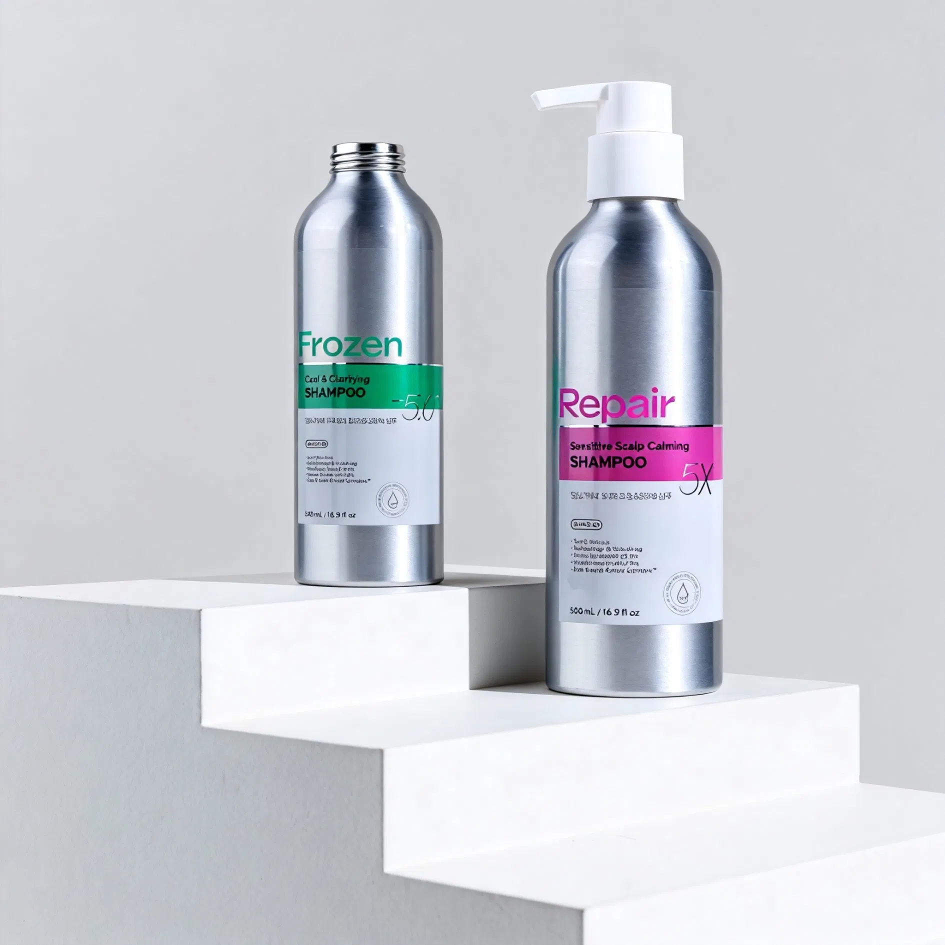 Custom Empty 100ml 120ml 150ml 200ml 250ml 300ml 350ml Facial Body Liquid Soap Detergent Shampoo Lotion Mist Spray Perfume Cosmetic Aluminum Packaging Bottles