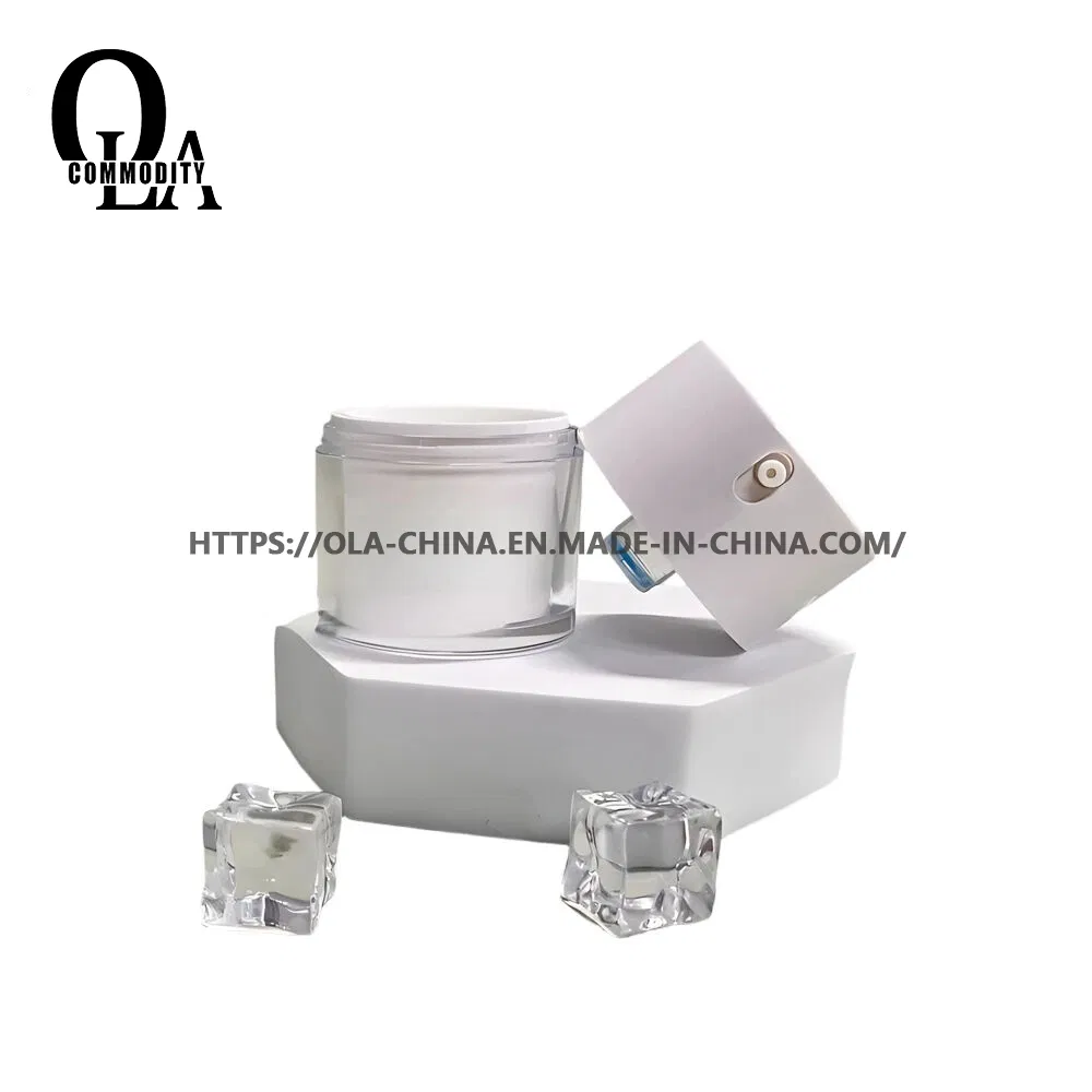 White Airless Pump Cosmetic Cream Jarlotion Vacuum Seal Jars