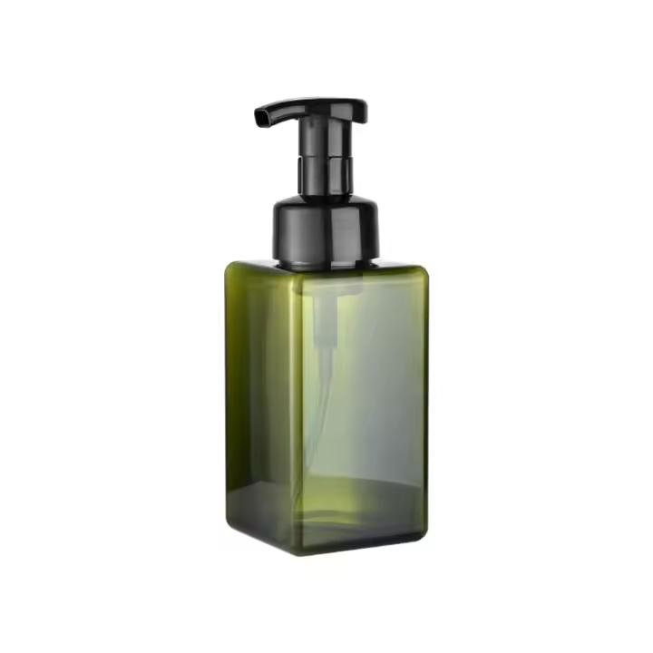 350ml New Design Plum Square Hand Sanitizer Plastic PE Lotion Pump Bottle