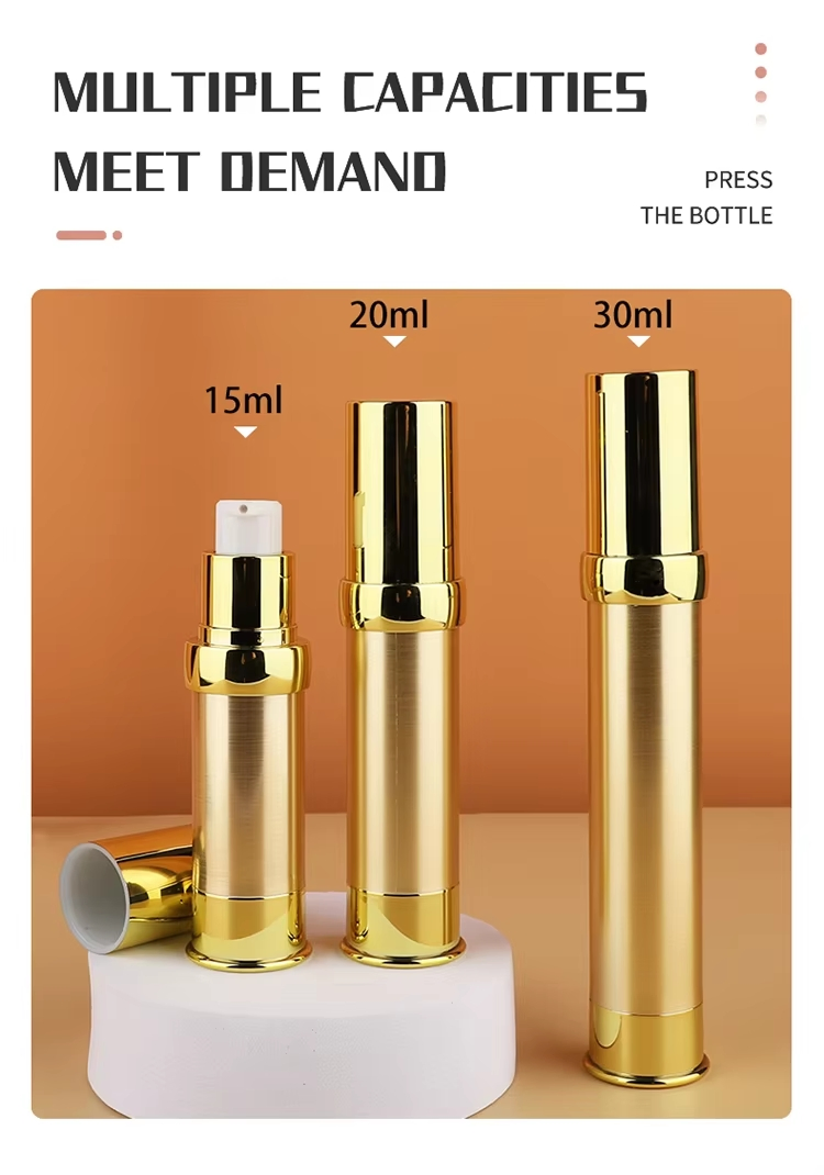 Silver Finish Airless Bottle