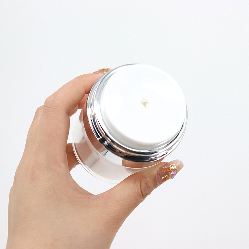 Cosmetics Packaging Airless Jar Skin Care Airless Pushing Down Lotion Cosmetic Face Cream Jar Airless Pump Jar with Paper Tube