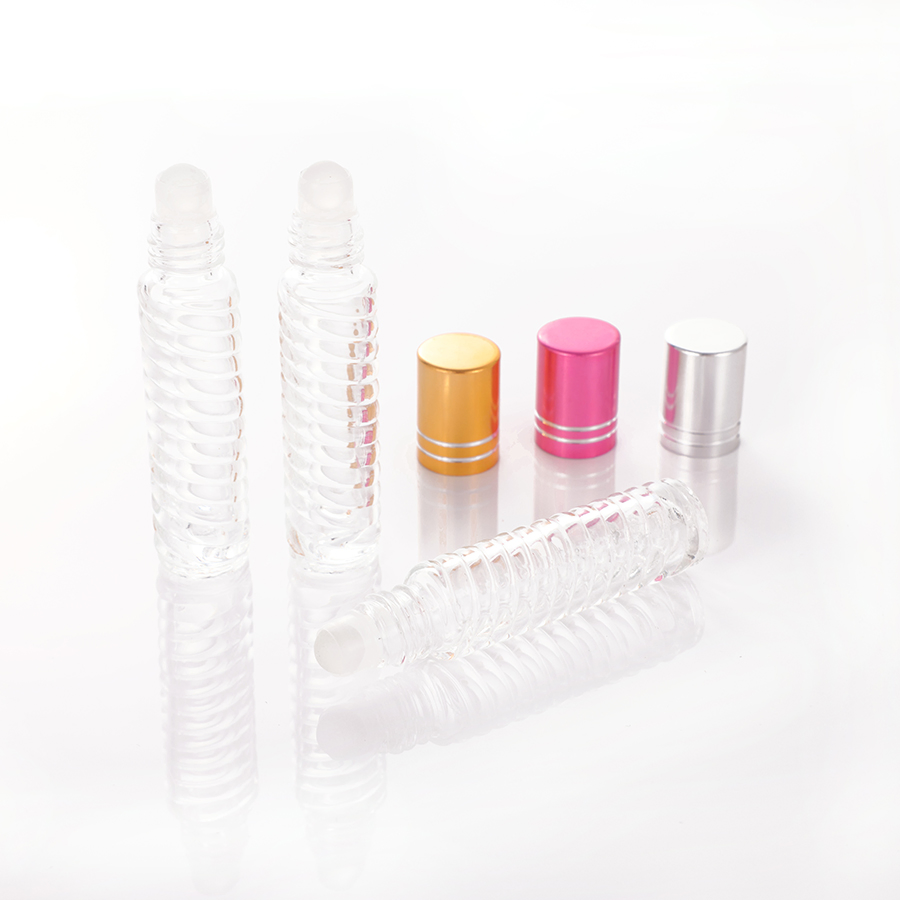 Custom 10ml clear Essential Oil Empty Glass Roll On Bottle