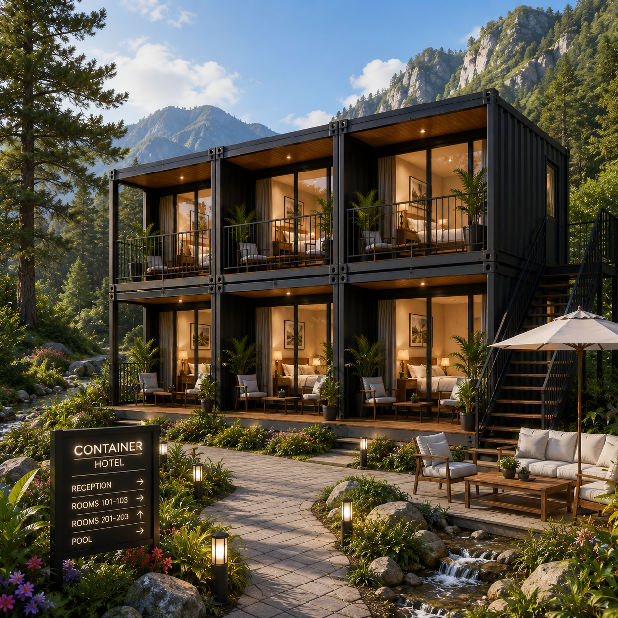 Hot Sale Tiny Houses Modular Manufactured Homes Prefab House Made Container Modular House Hotel Flatpack Modular Home