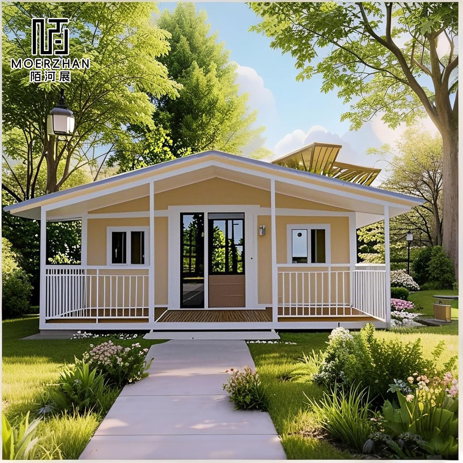 Beach-Ready 20Ft Weather-Resistant Double Wing Expandable Prefab Mobile House for Beach House &amp; Coastal Cabin