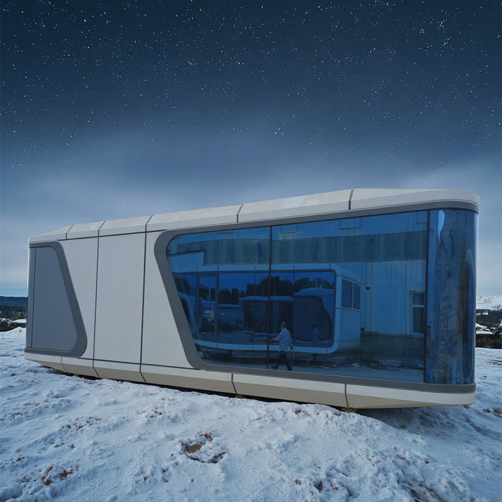 Luxury Space Capsule House for Glamping Prefabricated Steel Tiny House with Two Bedrooms Ideal for Outdoor Adventure