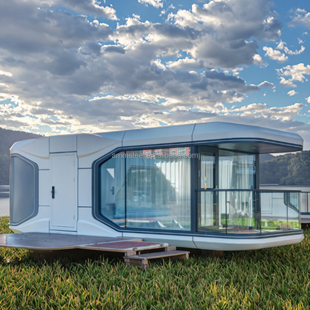 Modern Fashion Luxurious Design Camping Capsule Prefabricated Houses Capsule House Space Capsule With Intelligent System