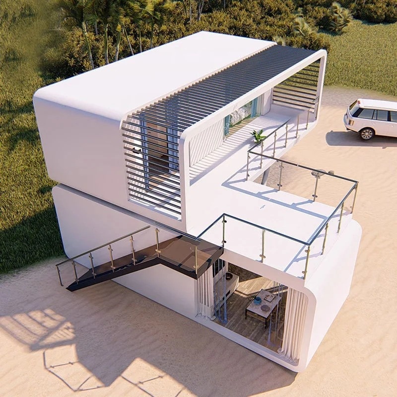 Low Price Luxury Customized Modular Design Outdoor Hotel Prefab House Comfortable Living and Working Movable Apple Cabin