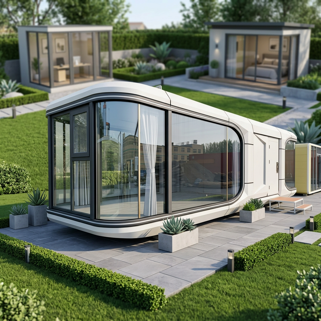 Futuristic Smart Space Capsule House Intelligent Prefab Villa Modular Aluminum Alloy Mobile Cabin with AI System