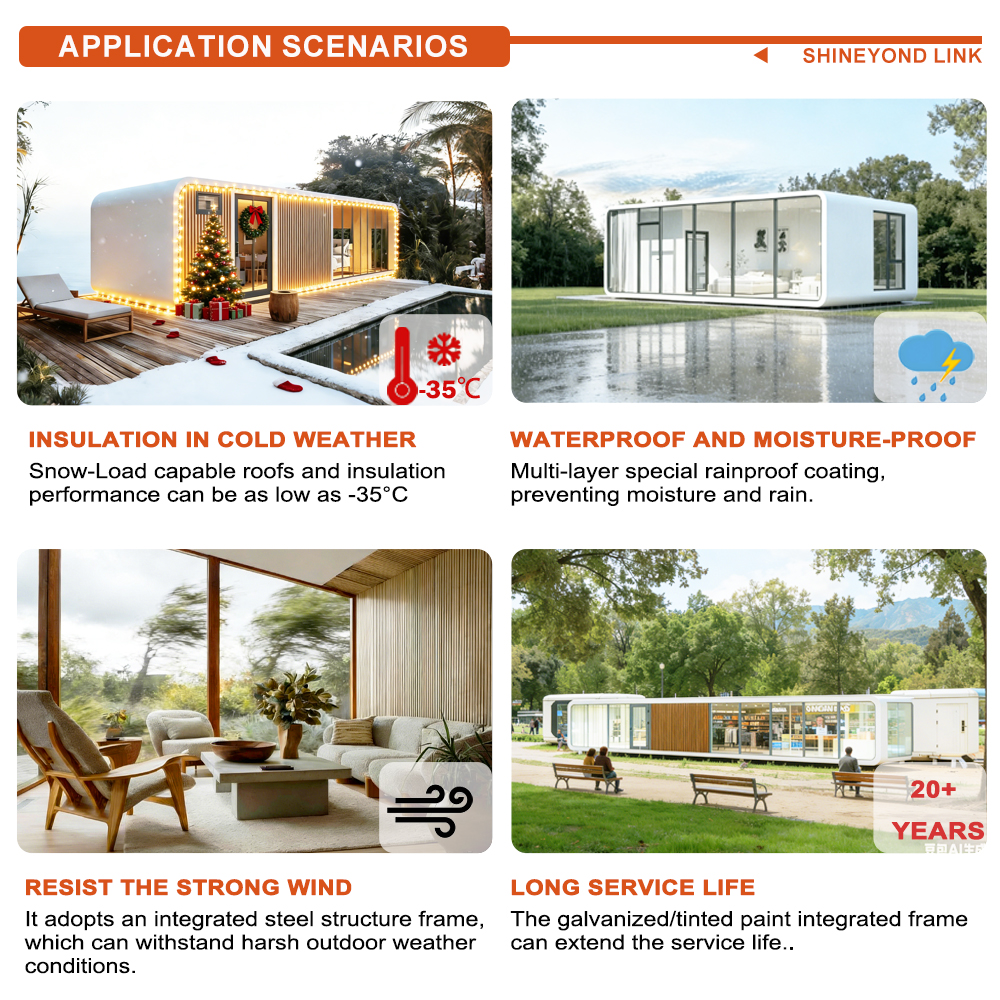 Apple Cabin Modular House Airbnb Design Cabin House Capsule Villa Outdoor Apple Cabin Office Prefab Folding House Rentable Hotel