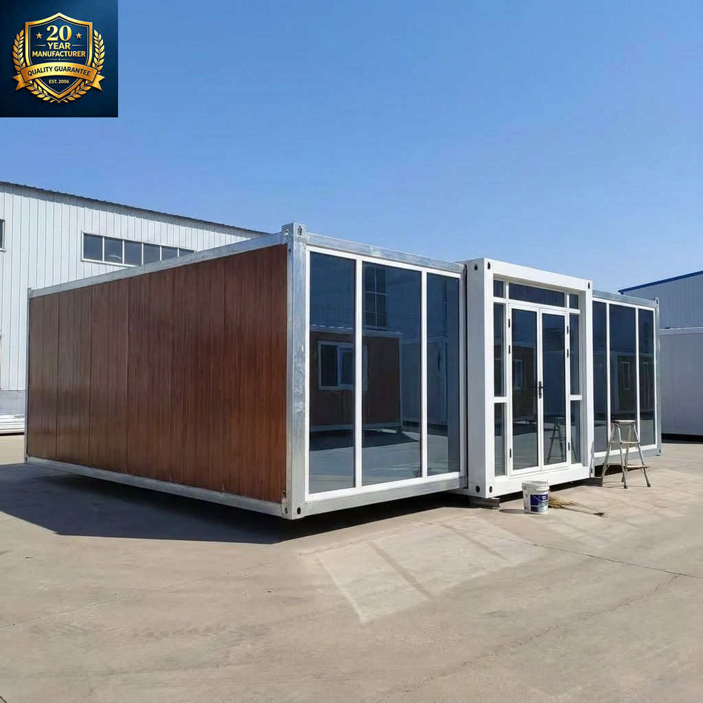 Steel Structure 20ft 40ft Expandable Container House Luxury Prefabricated Folding Villa with Two Bedrooms Modern Fast Install