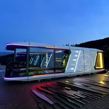 Intelligent Smart Home System Luxury Mobile Home Space Capsule Steel Prefabricated Container House for Hotel Resort