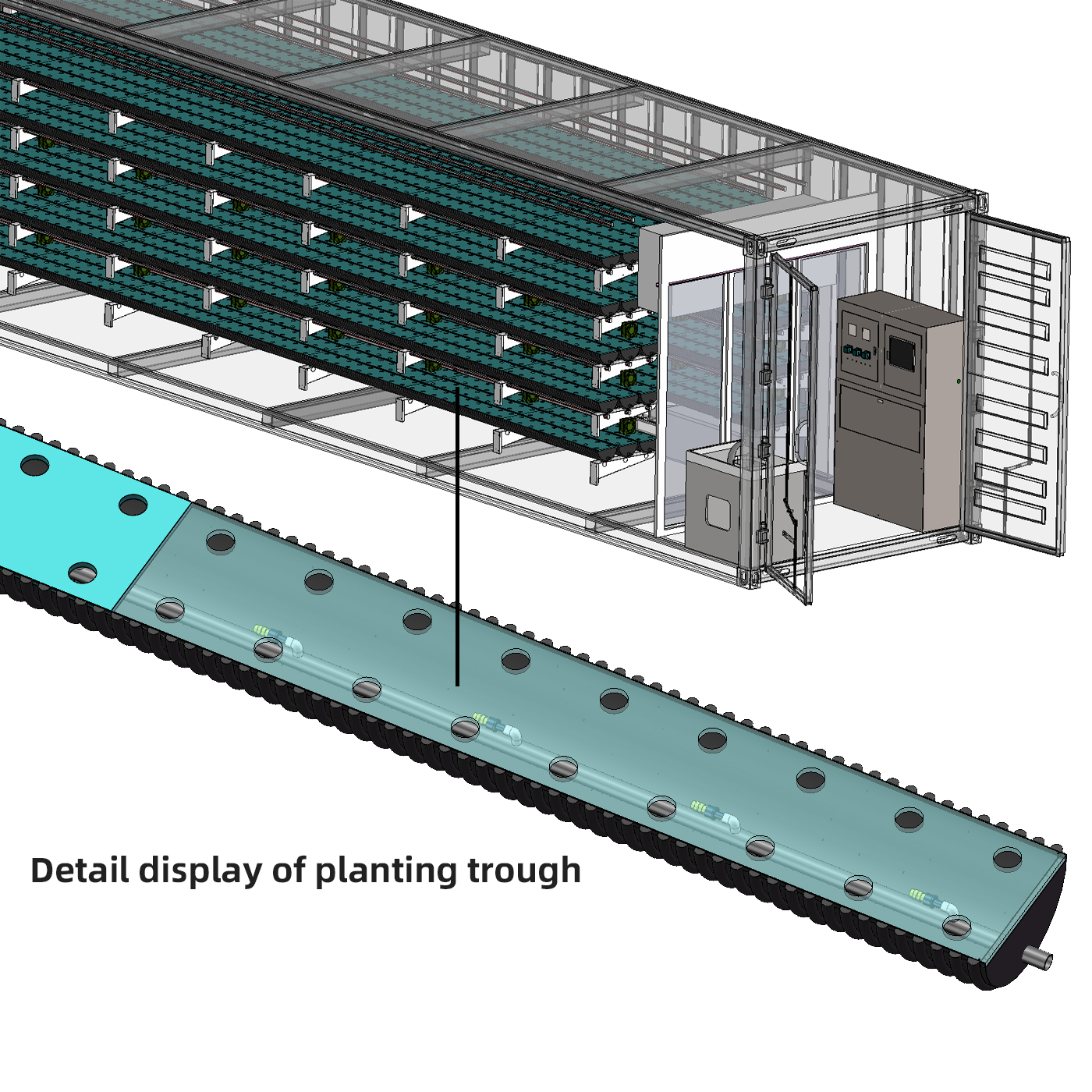 Mobile Hydroponic Greenhouse - Container Farm With Climate Control For Plant Factory Ready To Plant Right After Delivery