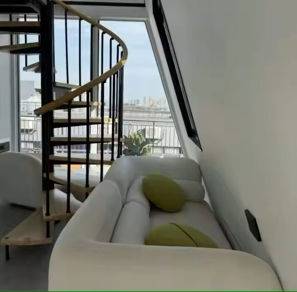 Contemporary Modern Modular Living Container Smart Triangular Capsule Room Prefab Space House Waterproof Steel Bathroom