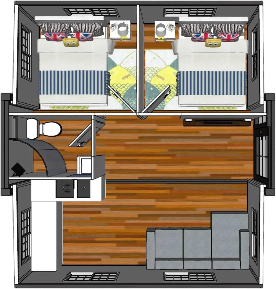 Modular 20FT/40FT Expandable Container Home for Temporary or Permanent Living Needs