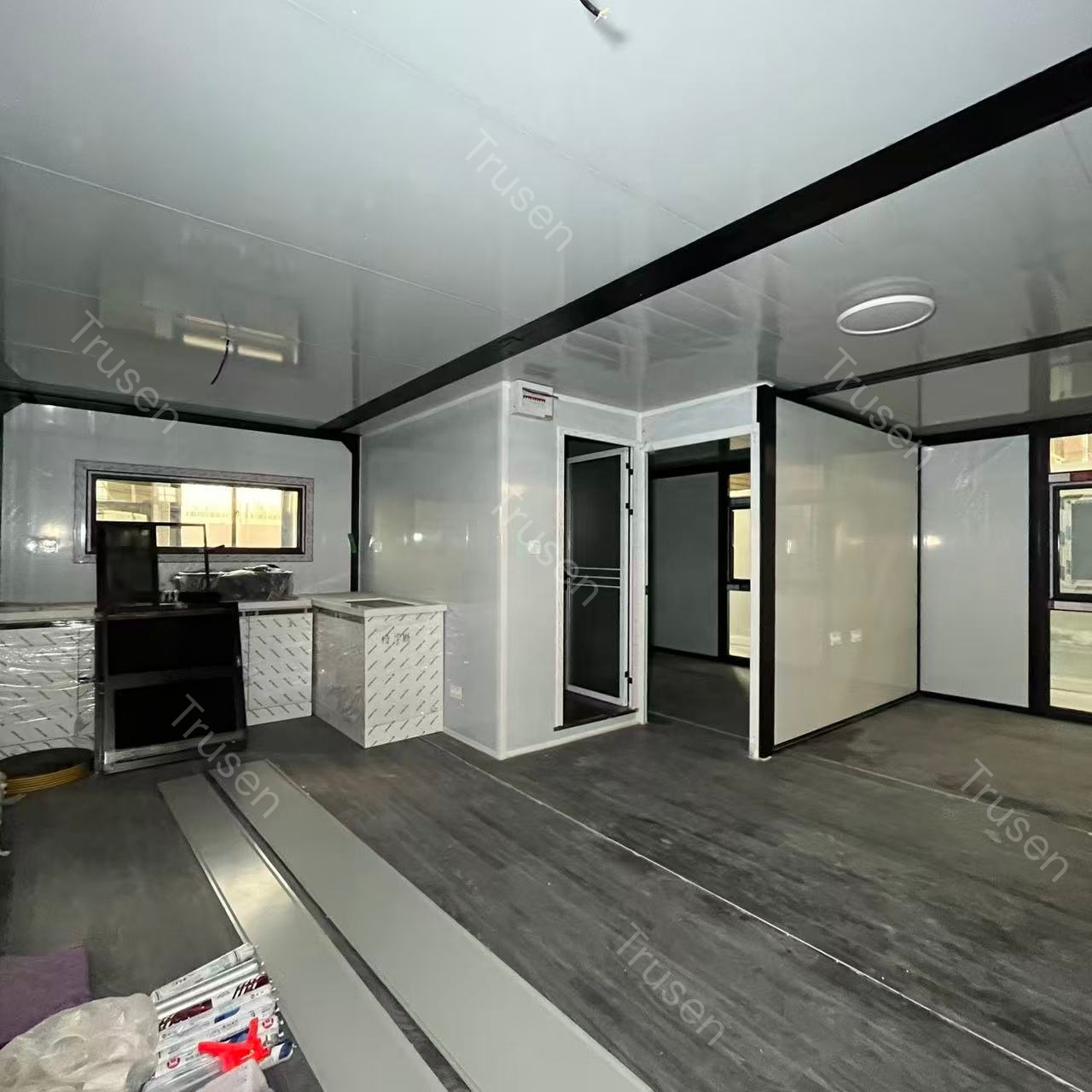 Modern Design Luxury Living Full Large Glass Wall Waterproof Modular Apartment Expander Home Integrated Home for Travel Vacation
