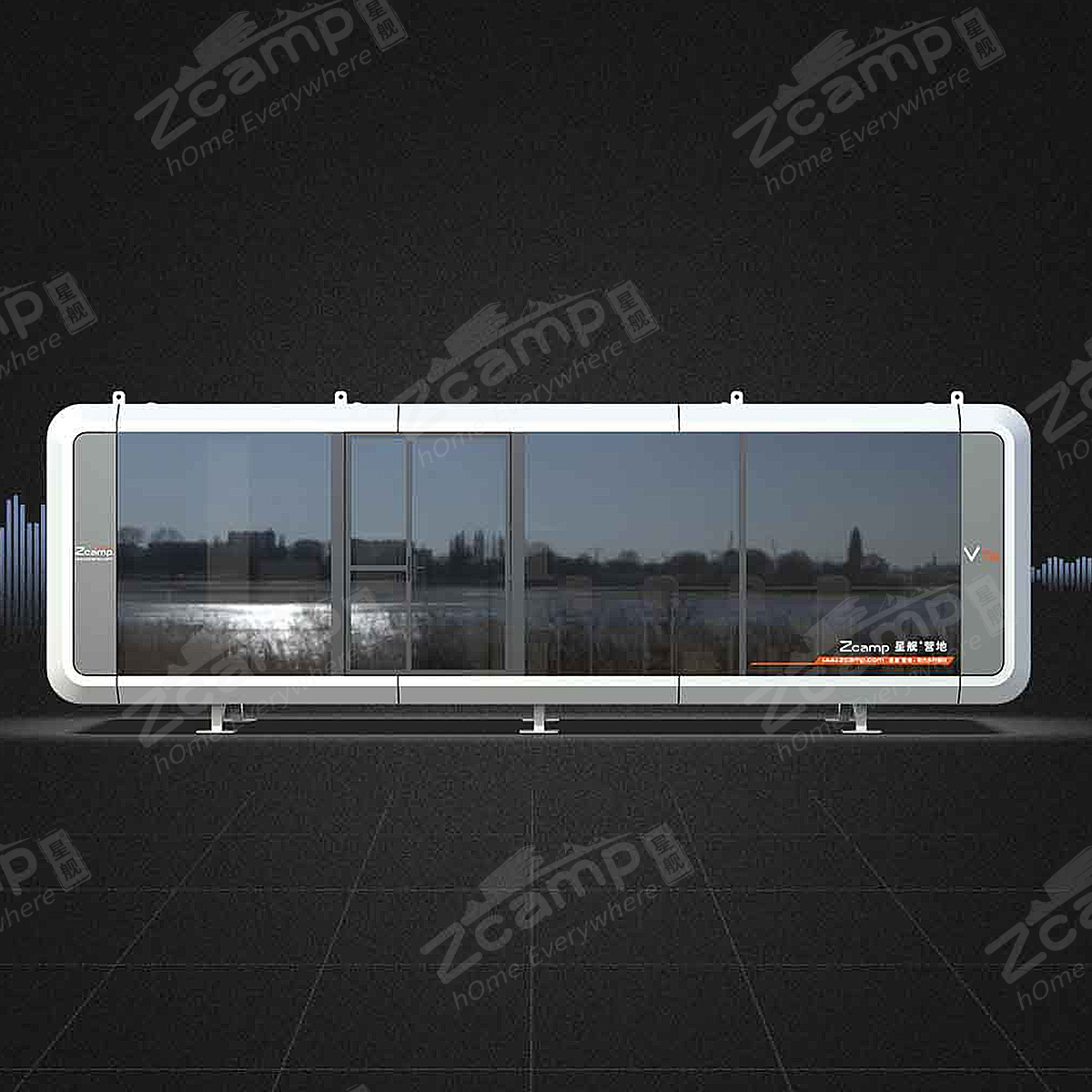 Alpicool V7 Smart House Mobile Living Homes Outdoor Fashionable Glass Houses Modular Capsule Home Luxury Prefab Home