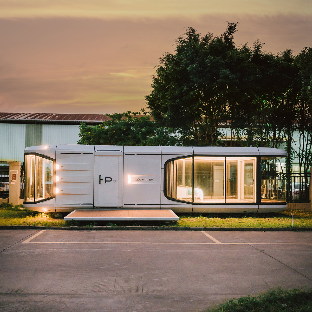Alpicool V7 Smart House Mobile Living Homes Outdoor Fashionable Glass Houses Modular Capsule Home Luxury Prefab Home