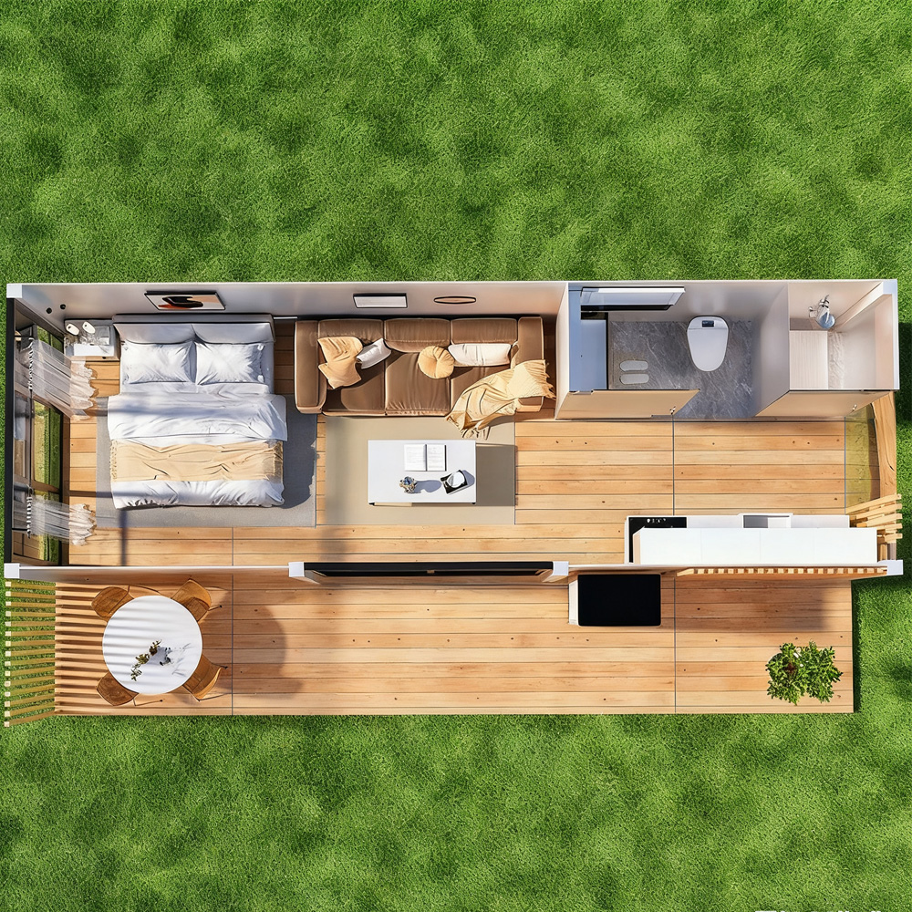 Solar Powered Custom High-End Prefab Foldable Folding Container House Comfort Compact Micro Tiny Home Modular Space-Saving 30m&sup2;