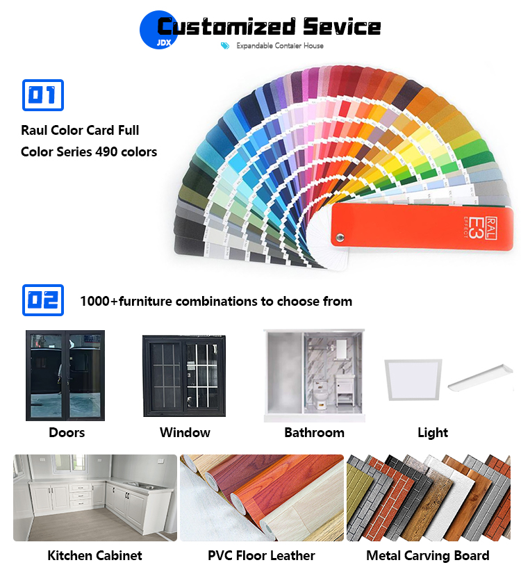 Factory Customized Prefabricated Villa 20Ft 30Ft 40Ft Expandable Container House 2 3 4 Bedroom Prefab Modular Home