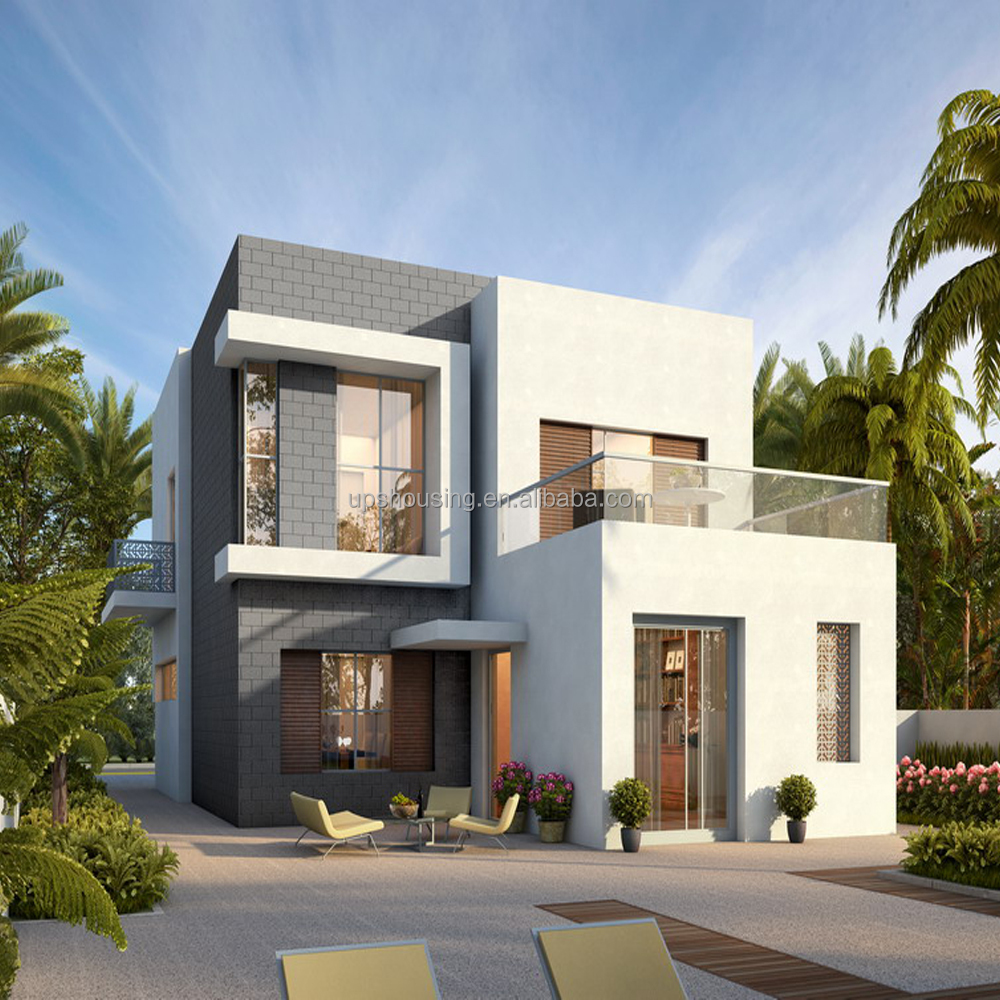 Luxury 240m2 Double-Decker Prefab Villa 4-5 Bedroom Suite with Bathroom and Gym Luxury Prefabricated Cement House