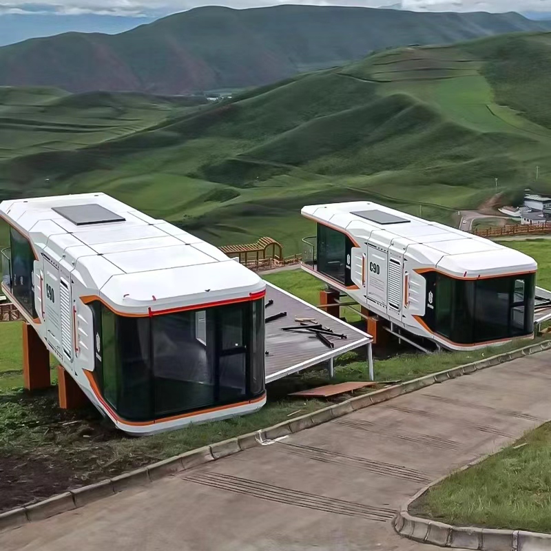 Smart Home Ready Durable Steel Frame Luxury Apple Cabin Capsule House For Commercial Or Residential Use
