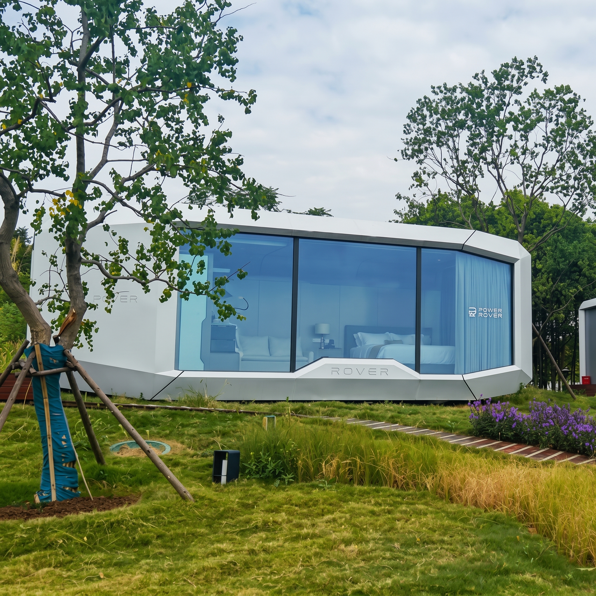 Luxury Modified Apple Cabin Modular Glamping Villa With Panoramic Glass Portable Outdoor Hotel Container Home Modern Design