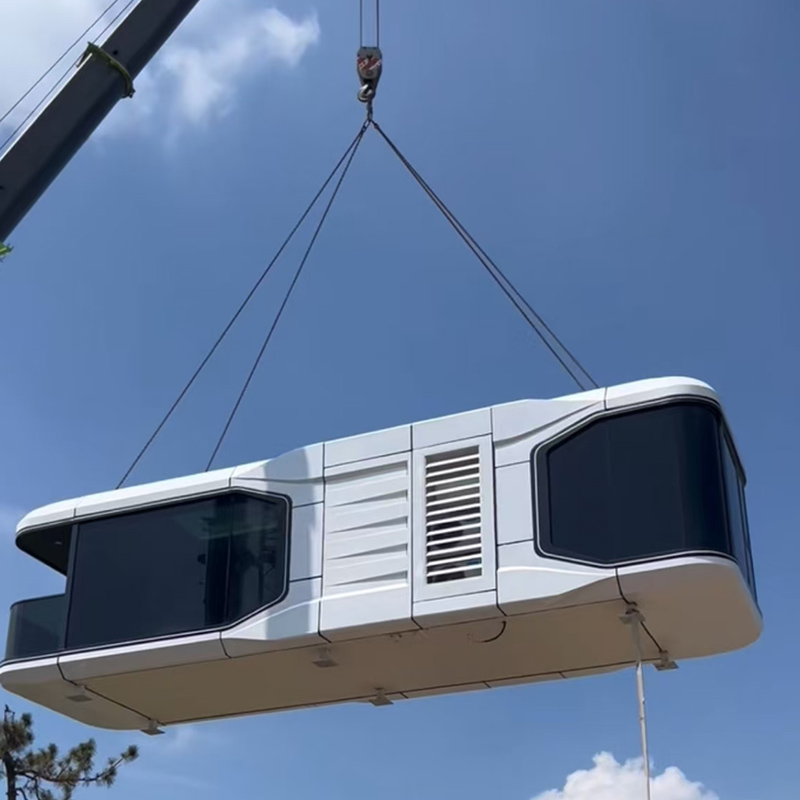 Large Space Capsule House 2 Bedroom with Kitchen and Balcony Prefabricated Mobile Luxury Villa Home