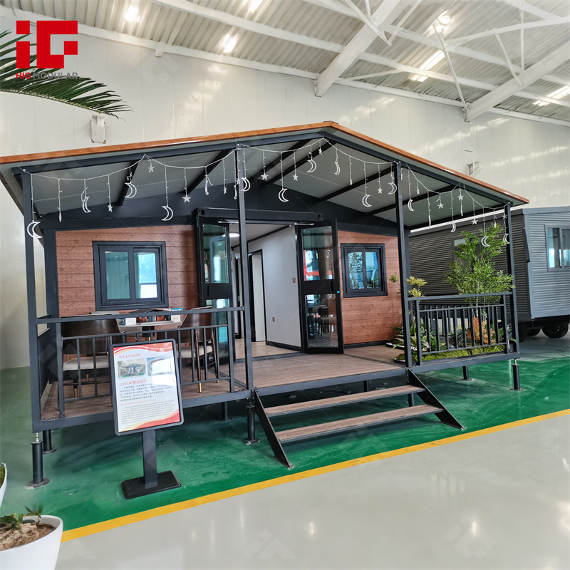 Expandable Container House with Gable Roof Modular Granny Flat Tiny Home for Australian Backyard Living
