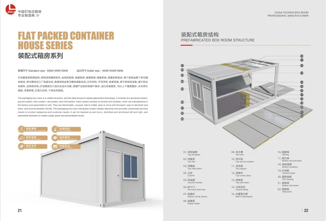 Quick-Assemble, Weather-Resistant & Multi-Functional Temporary-to-Permanent Space-Efficient Steel Structure House for Construction Sites, Offices